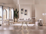 Munich 3-pieces (Sofa & Loveseat & Chair) Livingroom Set in Cream from Furnia - Luna Furniture