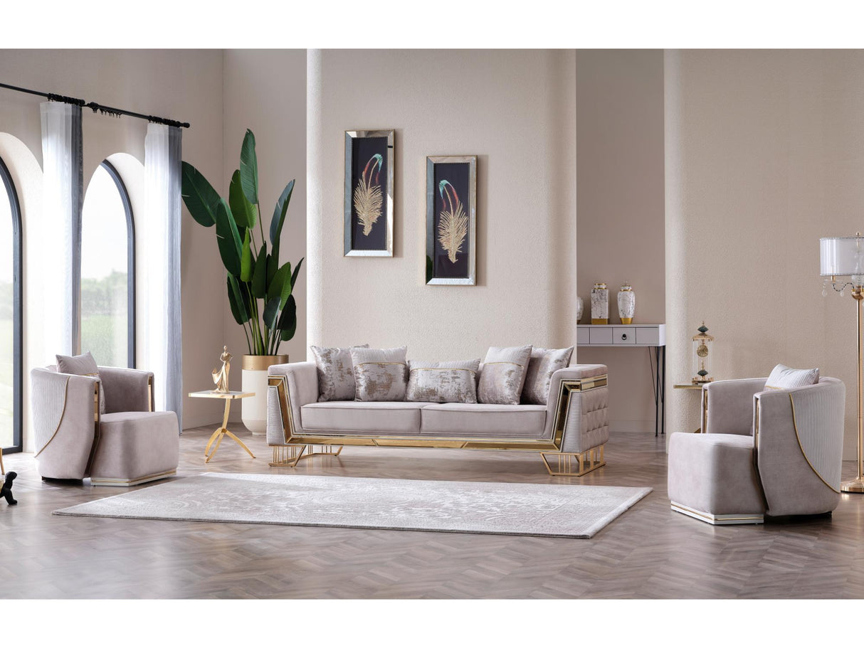 Munich Chair in Cream from Furnia - Luna Furniture