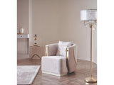 Munich Chair in Cream from Furnia - Luna Furniture