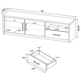Murray Black 70-inch 2-Door TV Stand Media Console from Coaster - Luna Furniture
