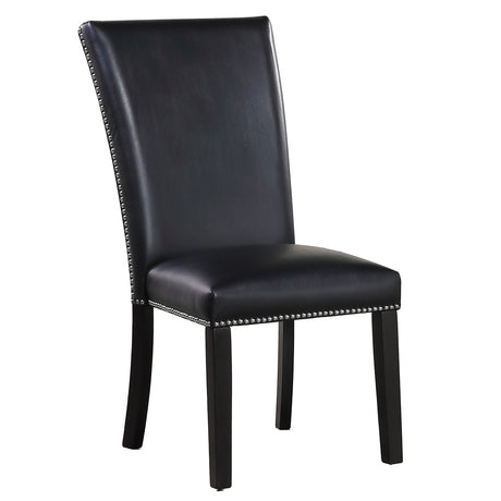 Artemis Black Vegan Leather Cover Side Chair, Set of 2 from Steve Silver - Luna Furniture