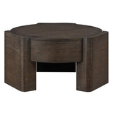 Salina Mocha 32.5″ Round Coffee Table with Casters from Steve Silver - Luna Furniture