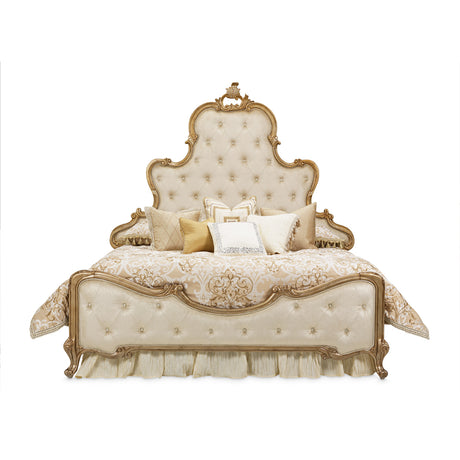 Platine De Royale Antique Platinum Cal King Panel Bed from Michael Amini - Luna Furniture