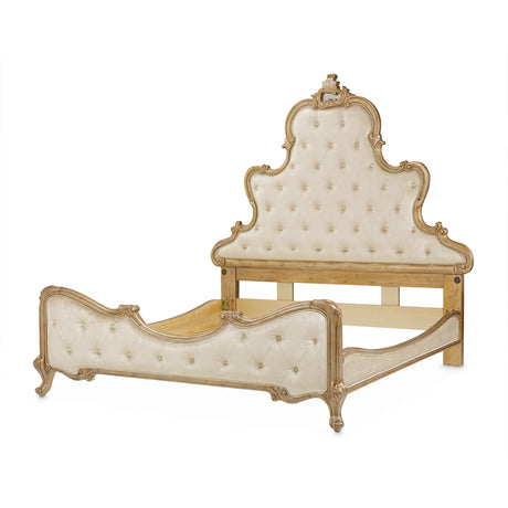 Platine De Royale Antique Platinum Cal King Panel Bed from Michael Amini - Luna Furniture