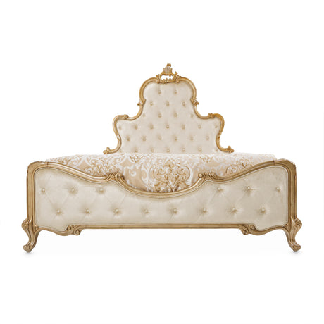 Platine De Royale Antique Platinum Cal King Panel Bed from Michael Amini - Luna Furniture