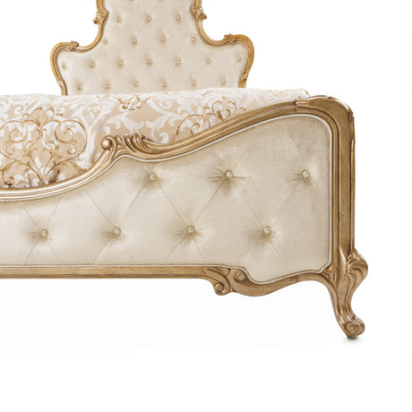 Platine De Royale Antique Platinum Cal King Panel Bed from Michael Amini - Luna Furniture
