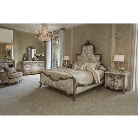 Platine De Royale Antique Platinum Cal King Panel Bed from Michael Amini - Luna Furniture