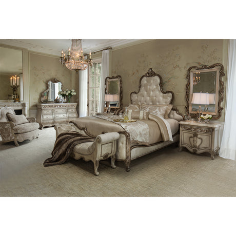 Platine De Royale Antique Platinum Cal King Panel Bed from Michael Amini - Luna Furniture