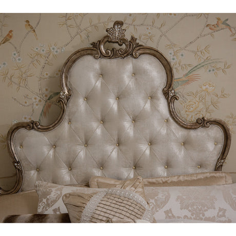 Platine De Royale Antique Platinum Cal King Panel Bed from Michael Amini - Luna Furniture