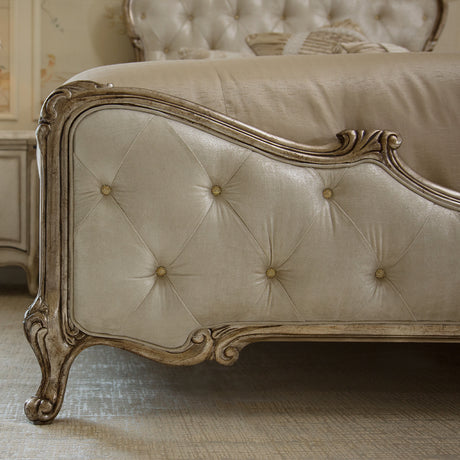 Platine De Royale Antique Platinum Cal King Panel Bed from Michael Amini - Luna Furniture