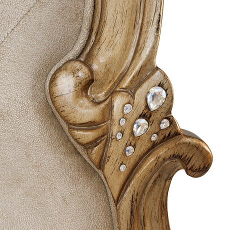 Platine De Royale Antique Platinum Cal King Panel Bed from Michael Amini - Luna Furniture