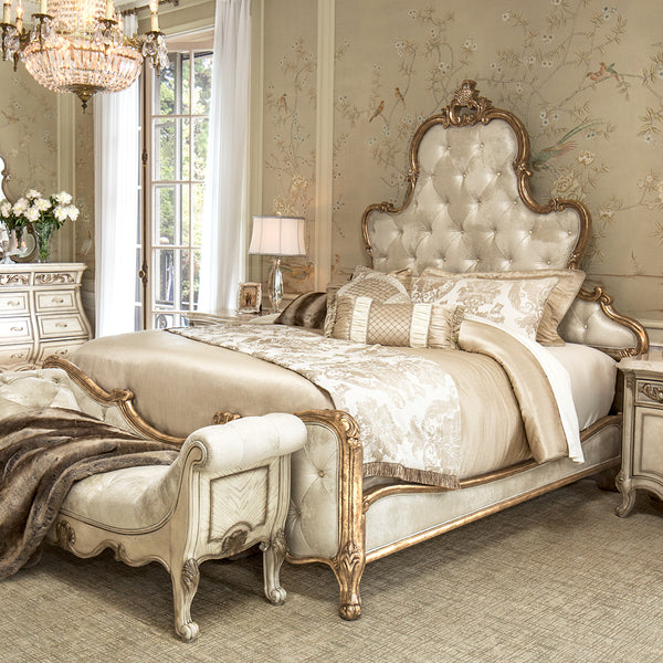 Platine De Royale Antique Platinum Cal King Panel Bed
