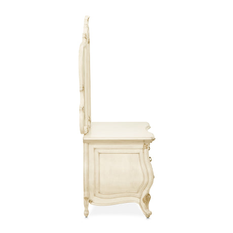 Platine De Royale Champagne Vanity With Mirror Glass Top & Bench from Michael Amini - Luna Furniture
