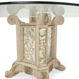 Platine De Royale Champagne Round Dining Table from Michael Amini - Luna Furniture