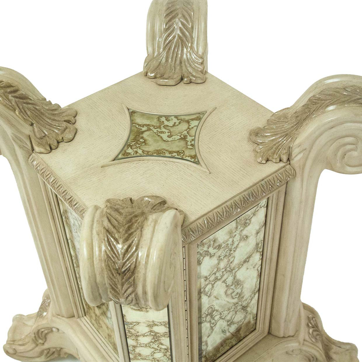 Platine De Royale Champagne Round Dining Table from Michael Amini - Luna Furniture