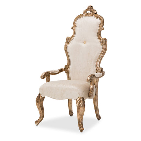 Platine De Royale Champagne Desk Chair from Michael Amini - Luna Furniture