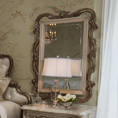 Platine De Royale Champagne Wall Mirror from Michael Amini - Luna Furniture