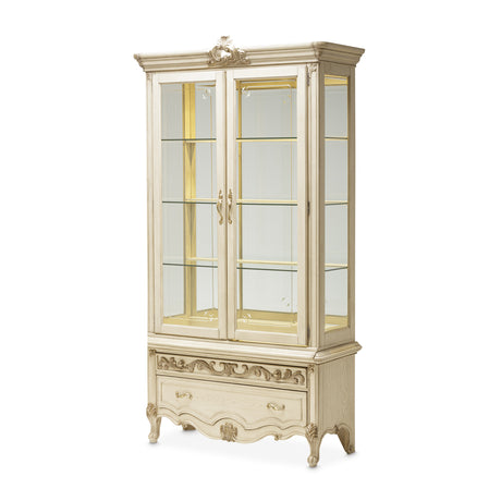 Platine De Royale Champagne Curio Cabinet from Michael Amini - Luna Furniture
