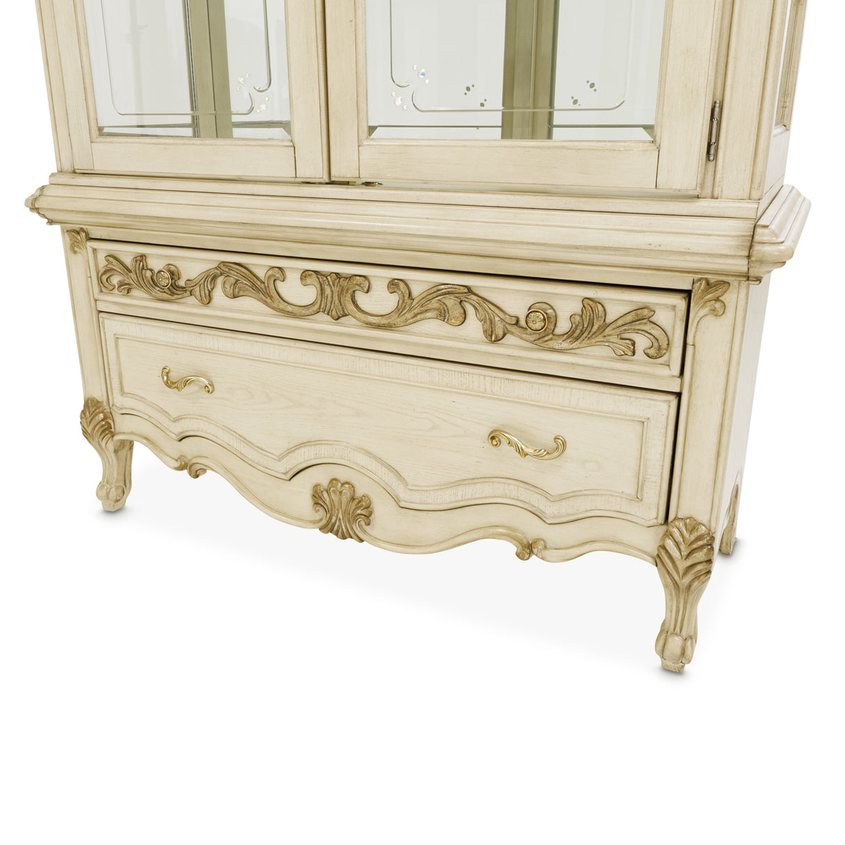 Platine De Royale Champagne Curio Cabinet from Michael Amini - Luna Furniture