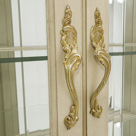 Platine De Royale Champagne Curio Cabinet from Michael Amini - Luna Furniture