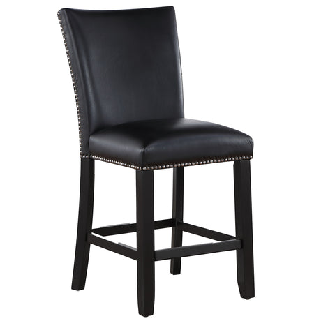 Artemis Black Vegan Leather Counter Height Chair, Set of 2 from Steve Silver - Luna Furniture