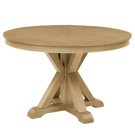 Rylie 48-inch Round Dining Table, Natural Finish from Steve Silver - Luna Furniture