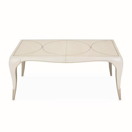 London Place Creamy Pearl Rectangular Dining Table from Michael Amini - Luna Furniture