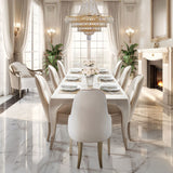 London Place Creamy Pearl Rectangular Dining Table from Michael Amini - Luna Furniture