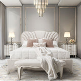 London Place Creamy Pearl Queen Bed from Michael Amini - Luna Furniture