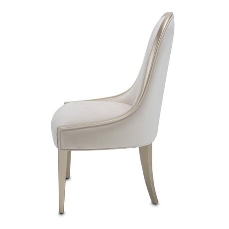 London Place Creamy Pearl Dining Side Chair from Michael Amini - Luna Furniture