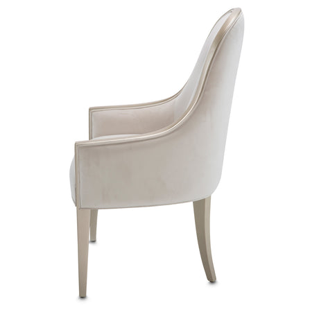 London Place Creamy Pearl Dining Arm Chair from Michael Amini - Luna Furniture