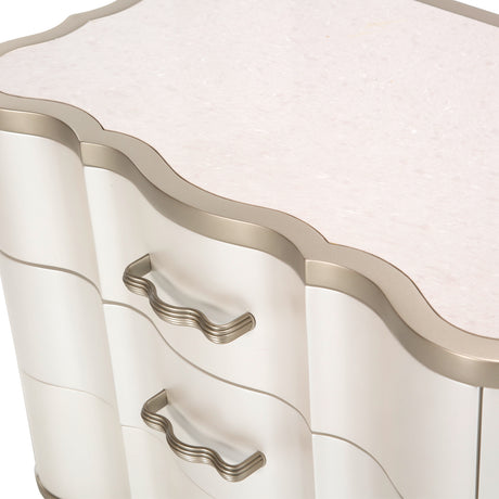 London Place Creamy Pearl Nightstand from Michael Amini - Luna Furniture