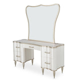 London Place Creamy Pearl Vanity With Mirror from Michael Amini - Luna Furniture
