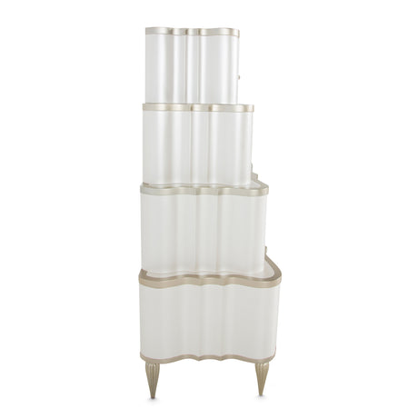 London Place Creamy Pearl Tiered Chest from Michael Amini - Luna Furniture