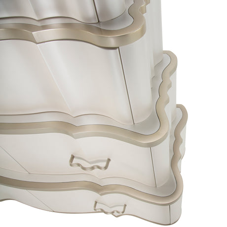 London Place Creamy Pearl Tiered Chest from Michael Amini - Luna Furniture