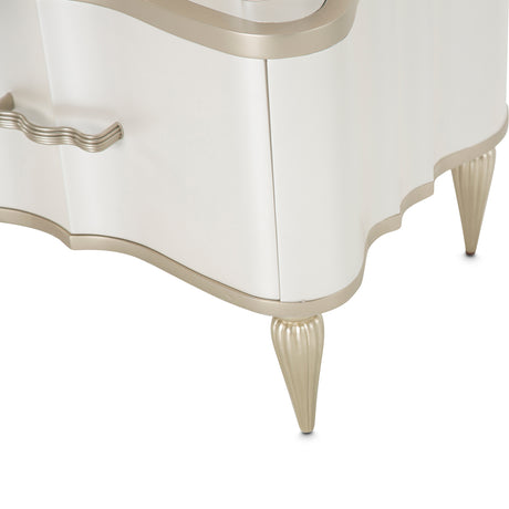 London Place Creamy Pearl Tiered Chest from Michael Amini - Luna Furniture