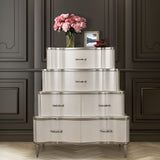 London Place Creamy Pearl Tiered Chest from Michael Amini - Luna Furniture