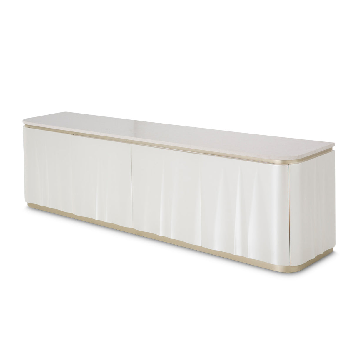 London Place Creamy Pearl Media Cabinet from Michael Amini - Luna Furniture