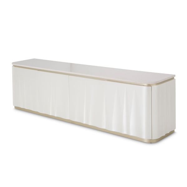 London Place Creamy Pearl Media Cabinet