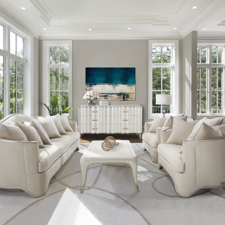 London Place Creamy Pearl Cocktail Table from Michael Amini - Luna Furniture