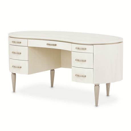 London Place Creamy Pearl Desk from Michael Amini - Luna Furniture