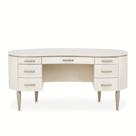 London Place Creamy Pearl Desk from Michael Amini - Luna Furniture