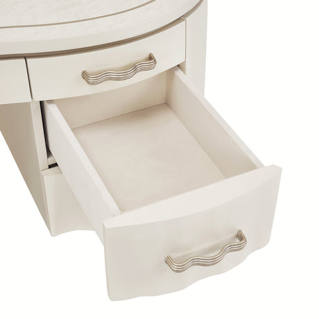 London Place Creamy Pearl Desk from Michael Amini - Luna Furniture