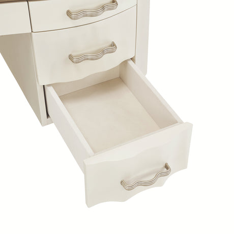 London Place Creamy Pearl Desk from Michael Amini - Luna Furniture
