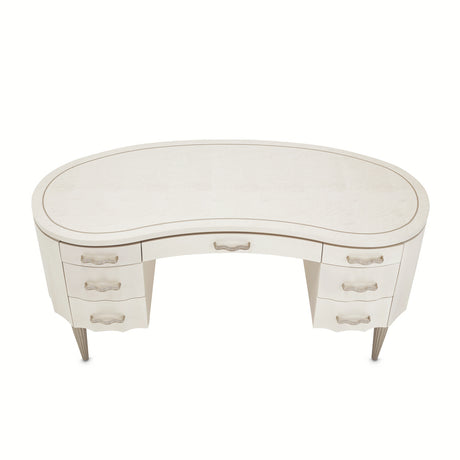 London Place Creamy Pearl Desk from Michael Amini - Luna Furniture