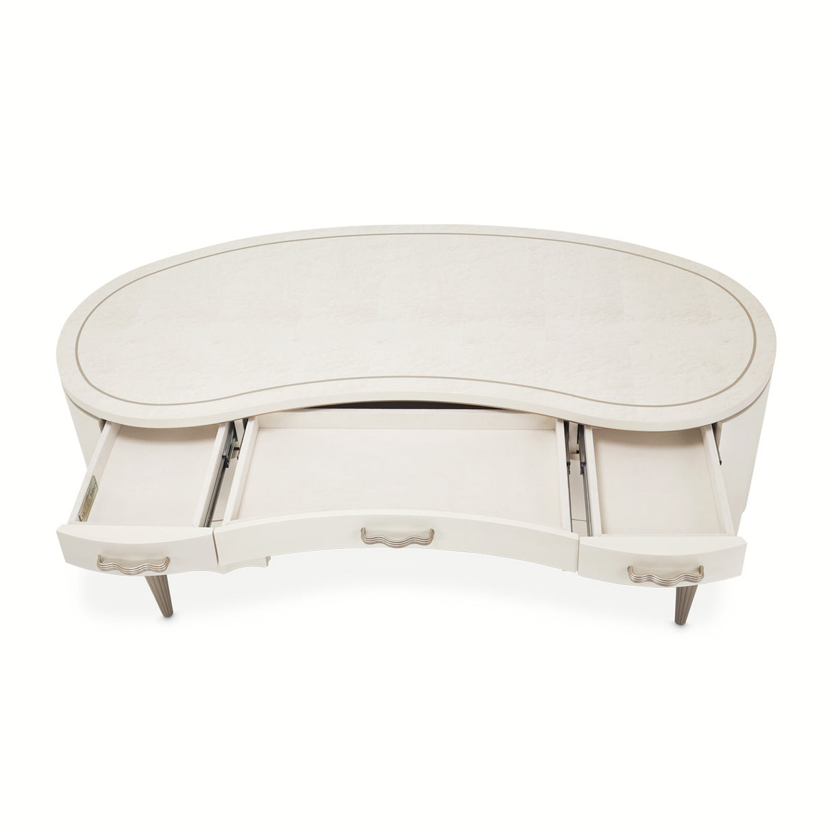 London Place Creamy Pearl Desk from Michael Amini - Luna Furniture