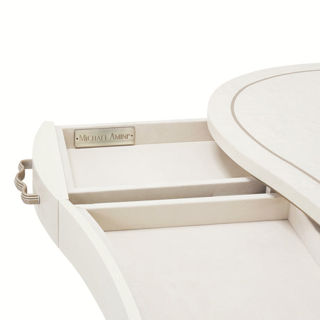 London Place Creamy Pearl Desk from Michael Amini - Luna Furniture