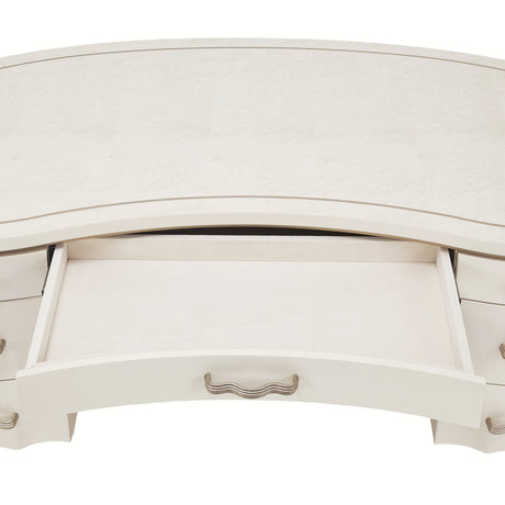 London Place Creamy Pearl Desk from Michael Amini - Luna Furniture