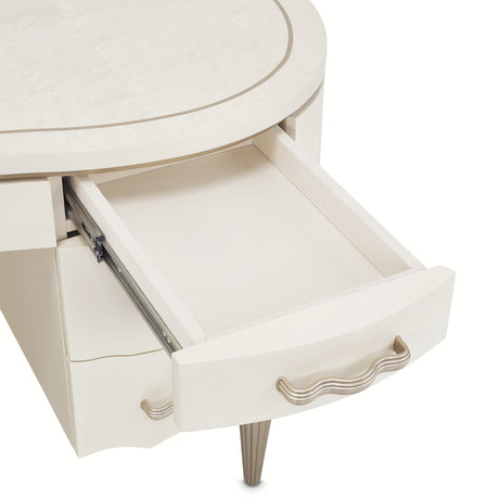 London Place Creamy Pearl Desk from Michael Amini - Luna Furniture