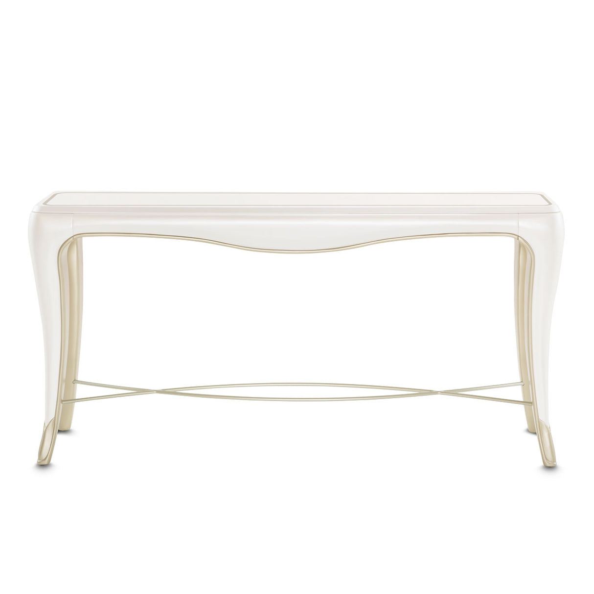 London Place Creamy Pearl Console Table from Michael Amini - Luna Furniture